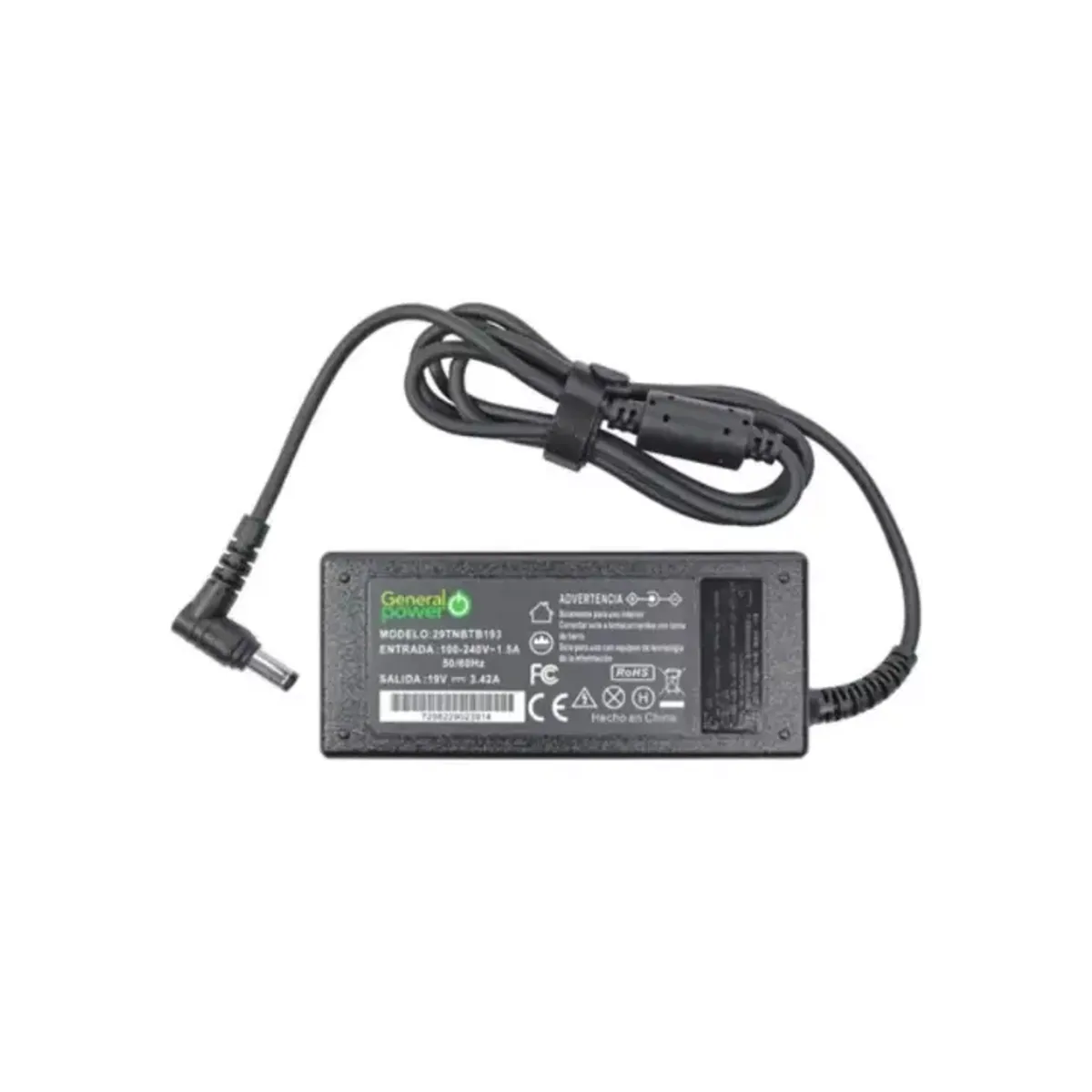 Cargador notebook Toshiba 19 V 3,42 A