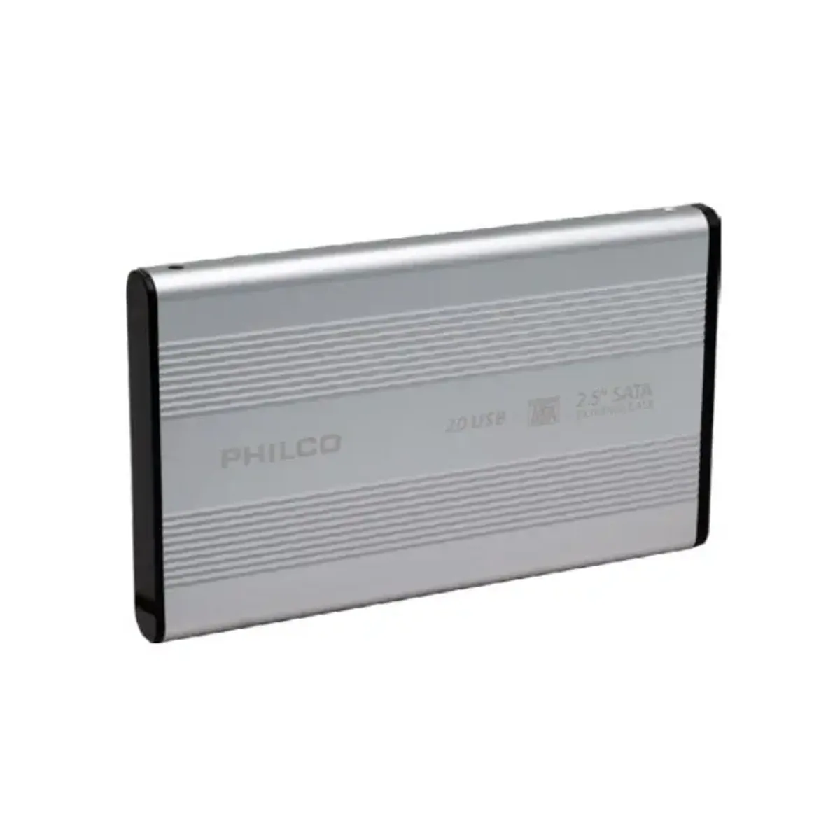 Cofre para disco duro 2.5" SATA Philco plateado