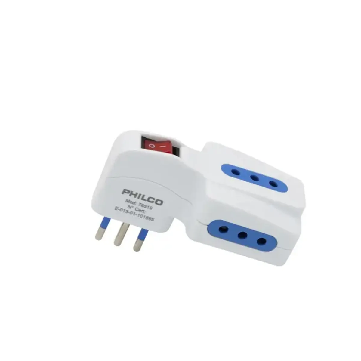 Enchufe triple con interruptor Philco