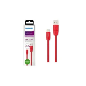Cable tipo "C" Philips de 1.2 Mts Goma Rojo