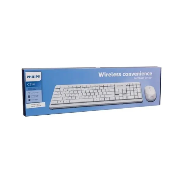 Kit Teclado y Mouse Inalámbrico Philips Blanco