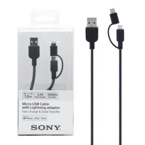 Cable Sony Lightning para Iphone y Micro Usb