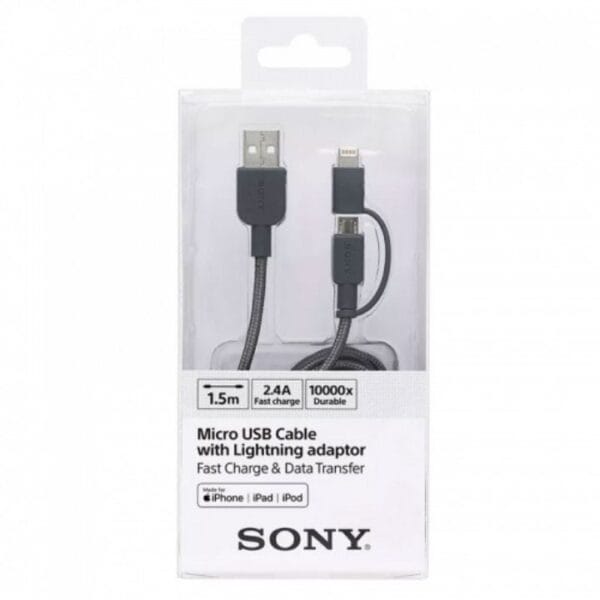 Cable Sony Lightning para Iphone y Micro Usb