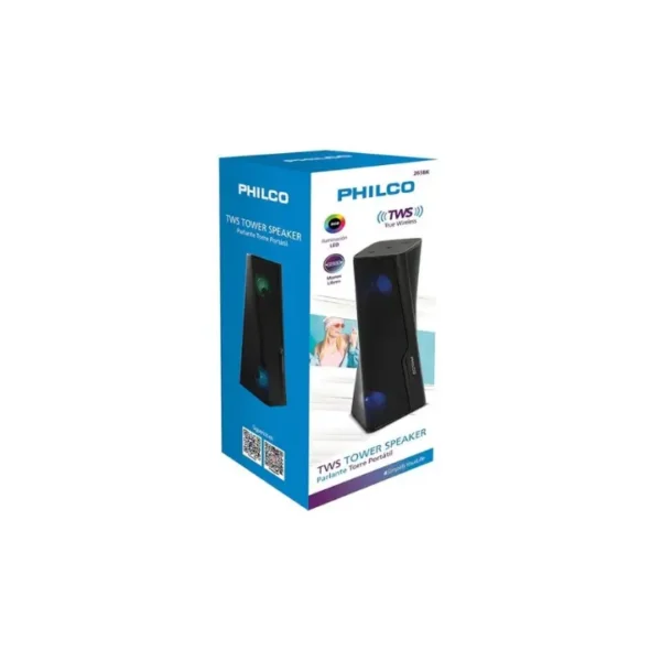 Parlante Bluetooth Tipo Torre Rgb Philco