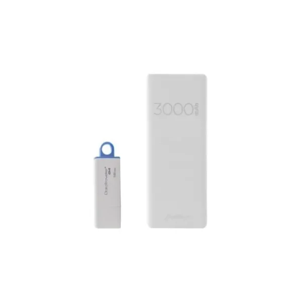 Powerbank 3000 mah + Pendrive Kingston de 16 Gb 3.0