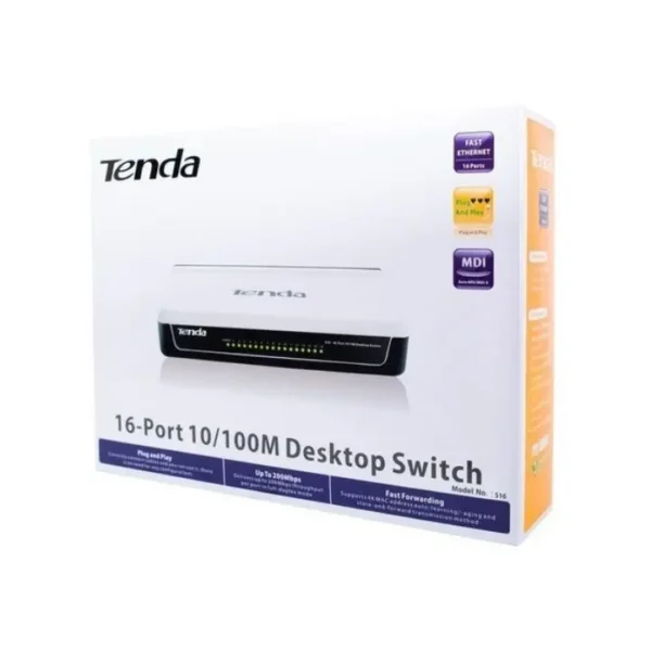 Switch 16 Puertos Lan 10100 Tenda